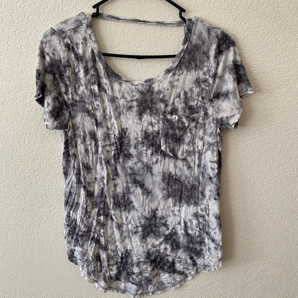 Super soft tye dye tee with pocket